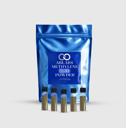 USP Grade Methylene Blue Powder • Ablabs Brand • (99.9%+) • 5 x 1g Powder in Vials